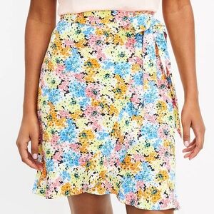 LOFT Floral Wrap Skirt